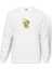 Dragon Shield Baskılı Beyaz Erkek Örme Sweatshirt Uzun Kol 1