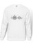 Dribbble Rickmorty Baskılı Beyaz Erkek Örme Sweatshirt Uzun Kol 1