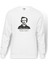 Edgar Allan Poe Baskılı Beyaz Erkek Örme Sweatshirt Uzun Kol 1