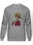 Anime One Piece Luffy Laugh Baskılı Gri Erkek Örme Sweatshirt Uzun Kol 1