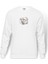 Foroğraf Makinesi Karakalem Baskılı Beyaz Erkek Örme Sweatshirt Uzun Kol 1