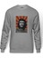 Che Guevara Red Yellow Baskılı Gri Erkek Örme Sweatshirt Uzun Kol 1