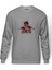 David Bowie Baskılı Gri Erkek Örme Sweatshirt Uzun Kol 1