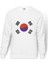 Güney Kore South Korea Baskılı Beyaz Erkek Örme Sweatshirt Uzun Kol 1