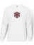 Hglogo Baskılı Beyaz Erkek Örme Sweatshirt Uzun Kol 1
