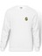 Hufflepuff H P Baskılı Beyaz Erkek Örme Sweatshirt Uzun Kol 1