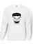 Hulk Öfkeli Baskılı Beyaz Erkek Örme Sweatshirt Uzun Kol 1