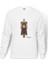 Hyperion Baskılı Beyaz Erkek Örme Sweatshirt Uzun Kol 1