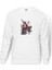 Itachı Uchıha Baskılı Beyaz Erkek Örme Sweatshirt Uzun Kol 1