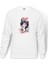 Jım Morrıson Club 27 Baskılı Beyaz Erkek Örme Sweatshirt Uzun Kol 1
