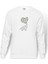 Kawaii Baby Elephants 2 Baskılı Beyaz Erkek Örme Sweatshirt Uzun Kol 1