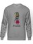 Friends Kalpli Kızlar Friends Baskılı Gri Erkek Örme Sweatshirt Uzun Kol 1