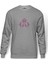 Generation Gg Logo Kpop Baskılı Gri Erkek Örme Sweatshirt Uzun Kol 1