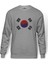 Güney Kore South Korea Baskılı Gri Erkek Örme Sweatshirt Uzun Kol 1