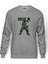 Hulk Baskılı Gri Erkek Örme Sweatshirt Uzun Kol 1