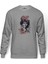 Jım Morrıson Club 27 Baskılı Gri Erkek Örme Sweatshirt Uzun Kol 1