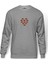 Karpuz Kalp Baskılı Gri Erkek Örme Sweatshirt Uzun Kol 1