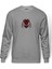 Kırmızı Ve Siyah Kamuflaj Predator Illüstrasyon Baskılı Gri Erkek Örme Sweatshirt Uzun Kol 1