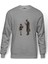 Leon Mathilda Baskılı Gri Erkek Örme Sweatshirt Uzun Kol 1