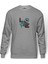 Lo Ve Green Baskılı Gri Erkek Örme Sweatshirt Uzun Kol 1