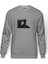 Mr Robot Baskılı Gri Erkek Örme Sweatshirt Uzun Kol 1