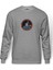 Nasa Spacex Roket Baskılı Gri Erkek Örme Sweatshirt Uzun Kol 1