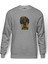 Reggaeman Baskılı Gri Erkek Örme Sweatshirt Uzun Kol 1