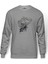 Rider Kurukafa Ghost Rider Baskılı Gri Erkek Örme Sweatshirt Uzun Kol 1