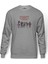 Schwifty Things On The Upside Time Baskılı Gri Erkek Örme Sweatshirt Uzun Kol 1