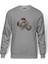 Scorpio Lose Mind Baskılı Gri Erkek Örme Sweatshirt Uzun Kol 1