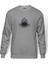 Shark Attack Baskılı Gri Erkek Örme Sweatshirt Uzun Kol 1