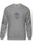 Skull Kurukafa Baskılı Gri Erkek Örme Sweatshirt Uzun Kol 1