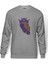 The King 23 La Basketbol Baskılı Gri Erkek Örme Sweatshirt Uzun Kol 1