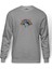 Unicorn Rainbow Baskılı Gri Erkek Örme Sweatshirt Uzun Kol 1