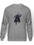 Yenilmez Yondu Galaxy Baskılı Gri Erkek Örme Sweatshirt Uzun Kol 1