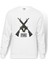 Pubg M416 Baskılı Beyaz Erkek Örme Sweatshirt Uzun Kol 1