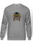 Guns'N Roses Kuru Kafa Gül Baskılı Gri Erkek Örme Sweatshirt Uzun Kol 1