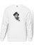 Freddy Krueger white Shadow Baskılı Beyaz Erkek Örme Sweatshirt Uzun Kol 1