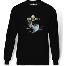 Tshirthane Metallica And Justice For All Baskılı Siyah Erkek Örme Sweatshirt Uzun Kol