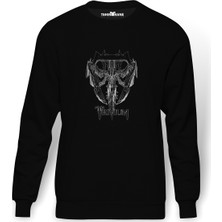 Tshirthane Trivium Vengeance Falls Baskılı Siyah Erkek Örme Sweatshirt Uzun Kol