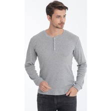 Erdem İç Giyim Düğmeli Kaşkorse Uzun Kollu T-Shirt