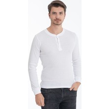 Erdem İç Giyim Düğmeli Kaşkorse Uzun Kollu T-Shirt