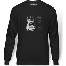 Tshirthane Eric Clapton Ain't Gone 'n' Give Baskılı Füme Erkek Örme Sweatshirt Uzun Kol