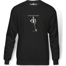 Tshirthane Eric Clapton Just One Nigh  Baskılı Füme Erkek Örme Sweatshirt Uzun Kol