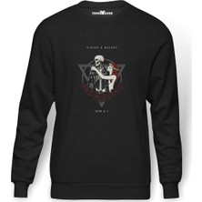 Tshirthane G Eazy And Halsey Him And Baskılı Füme Erkek Örme Sweatshirt Uzun Kol