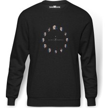 Tshirthane Game Of Thrones Baskılı Füme Erkek Örme Sweatshirt Uzun Kol