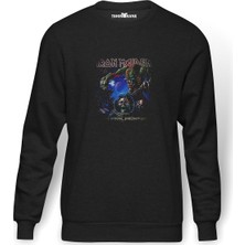 Tshirthane Iron Maıden The Fınal Baskılı Füme Erkek Örme Sweatshirt Uzun Kol
