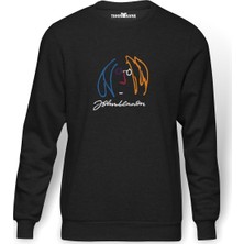 Tshirthane Beatles John Lennon For Baskılı Füme Erkek Örme Sweatshirt Uzun Kol