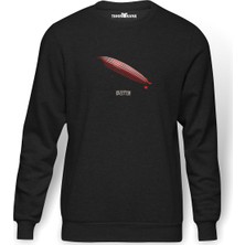 Tshirthane LED Zeppelin Amoled Baskılı Füme Erkek Örme Sweatshirt Uzun Kol