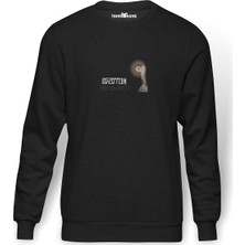 Tshirthane LED Zeppelin Stairway To Heaven  Baskılı Füme Erkek Örme Sweatshirt Uzun Kol